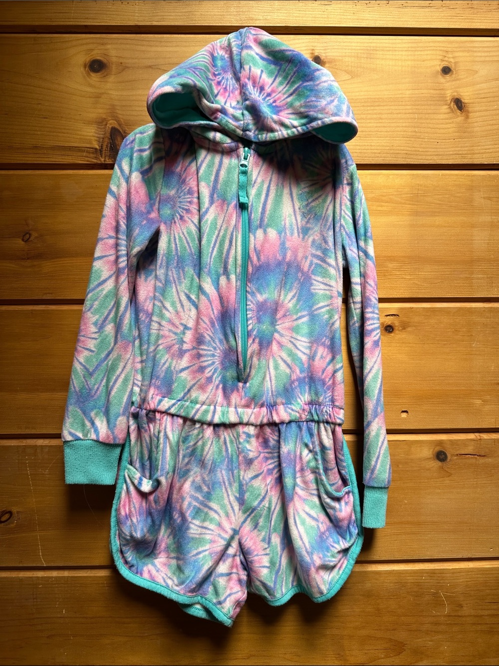 More than Magic hooded one piece shorts tie-dye 6